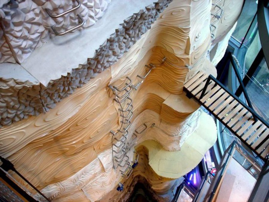 Sporthaus Schuster's in-store climbing wall ©The North Face